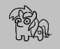 Size: 86x71 | Tagged: safe, lyra heartstrings, pony, unicorn, aggie.io, female, lowres, mare, monochrome, simple background