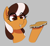 Size: 408x372 | Tagged: safe, artist:thebatfang, oc, oc only, oc:s'mare, earth pony, pony, aggie.io, eating, female, mare, s'mores, simple background, smiling
