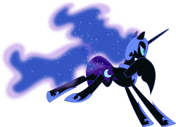 Size: 4160x3000 | Tagged: safe, artist:crystal-blackpaws, imported from derpibooru, nightmare moon, alicorn, pony, facing away, female, high res, mare, rear view, simple background, solo, spread wings, transparent background, vector, wings