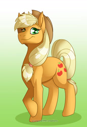 Size: 1280x1858 | Tagged: safe, artist:grumpygriffcreation, imported from derpibooru, applejack, pony, solo