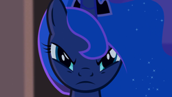 Size: 1920x1080 | Tagged: safe, imported from derpibooru, screencap, princess luna, alicorn, pony, princess twilight sparkle (episode), season 4, 1080p, angry, female, looking at you, luna is not amused, mare, solo, unamused