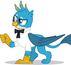 Size: 1280x1171 | Tagged: safe, artist:disneymarvel96, artist:frownfactory, imported from derpibooru, gallus, griffon, bowtie, cannibalism joke, clothes, colonel sanders, gallus the rooster, gallusposting, irony, kfc, male, ribbon bow tie, shirt, short sleeves, simple background, solo, that griffon sure does love kfc, transparent background