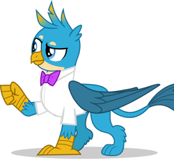 Size: 1280x1171 | Tagged: safe, artist:disneymarvel96, artist:frownfactory, edit, imported from derpibooru, vector edit, gallus, griffon, bowtie, clothes, male, shirt, short sleeves, simple background, solo, transparent background, vector