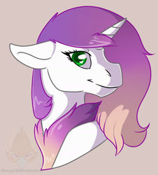 Size: 1280x1418 | Tagged: safe, artist:grumpygriffcreation, imported from derpibooru, oc, pony, unicorn, bust, female, mare, portrait, solo