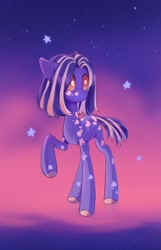 Size: 1422x2202 | Tagged: safe, artist:cherrnichka, imported from derpibooru, oc, oc only, earth pony, pony, commission, raised hoof, solo, stars