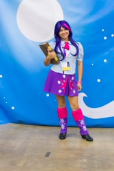 Size: 800x1200 | Tagged: safe, imported from derpibooru, twilight sparkle, human, bronycon, bronycon 2017, equestria girls, book, clothes, cosplay, costume, irl, irl human, photo, solo