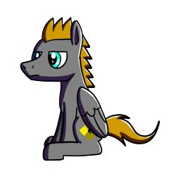 Size: 985x1024 | Tagged: safe, artist:platinumdrop, imported from derpibooru, oc, oc only, oc:platinumdrop, pegasus, pony, folded wings, full body, lidded eyes, male, pegasus oc, shading, simple background, sitting, solo, stallion, tail, transparent background, wings