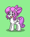 Size: 61x74 | Tagged: safe, artist:dematrix, imported from derpibooru, oc, oc:crazy marry, alicorn, pony, pony town, bow, crazy face, cute, faic, female, green background, hair bow, heterochromia, mare, pixel art, simple background, smiling, solo, tail, tail bow