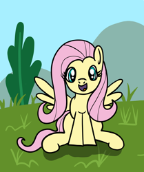 Size: 1338x1600 | Tagged: safe, artist:platinumdrop, imported from derpibooru, fluttershy, cute, daaaaaaaaaaaw, looking at you, open mouth, shyabetes, solo