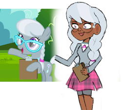 Size: 640x579 | Tagged: safe, artist:charlpp, imported from derpibooru, screencap, silver spoon, earth pony, human, pony, dark skin, female, filly, foal, humanized, screencap reference