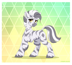 Size: 2380x2160 | Tagged: safe, artist:strafe blitz, imported from derpibooru, oc, oc only, oc:ishina, zebra, female, mare, solo, zebra oc