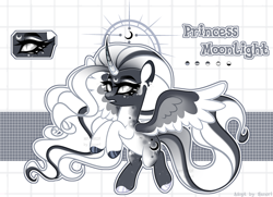 Size: 2900x2100 | Tagged: safe, artist:henori_artist, imported from derpibooru, oc, oc only, alicorn, pony, alicorn oc, base used, curved horn, eyelashes, female, horn, makeup, mare, rearing, reference sheet, solo, spread wings, wings