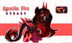 Size: 3846x2303 | Tagged: safe, artist:henori_artist, imported from derpibooru, oc, oc only, demon, demon pony, pony, base used, bat wings, eyelashes, female, grin, horns, makeup, mare, smiling, solo, wings