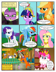 Size: 612x792 | Tagged: safe, edit, edited screencap, imported from derpibooru, screencap, applejack, discord, fluttershy, pinkie pie, rainbow dash, rarity, spike, twilight sparkle, alicorn, draconequus, dragon, earth pony, pegasus, pony, unicorn, comic:friendship is dragons, dungeons and discords, keep calm and flutter on, the break up breakdown, big crown thingy, clothes, comic, crown, dialogue, element of generosity, element of honesty, element of kindness, element of laughter, element of loyalty, element of magic, elements of harmony, fake beard, flashlight (object), jewelry, male, mane seven, mane six, out, regalia, screencap comic, suit, twilight sparkle (alicorn), unamused, worried