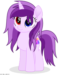 Size: 2195x2733 | Tagged: safe, artist:suramii, imported from derpibooru, oc, oc:purple eye, pony, unicorn, female, heterochromia, mare, simple background, solo, transparent background