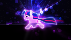 Size: 3840x2160 | Tagged: safe, artist:chainchomp2 edits, artist:game-beatx14, edit, imported from derpibooru, twilight sparkle, pony, unicorn, 4k, female, fractal, g4, high res, mare, running, solo, unicorn twilight, wallpaper, wallpaper edit