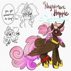 Size: 3513x3529 | Tagged: safe, artist:opalacorn, imported from derpibooru, oc, oc only, alicorn, pony, alicorn oc, black sclera, horn, solo, wings