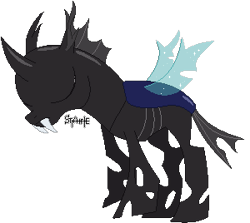 Size: 300x268 | Tagged: safe, artist:strangle12, imported from derpibooru, oc, oc only, changeling, base, fangs, simple background, transparent background