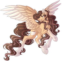 Size: 3864x3762 | Tagged: safe, artist:amazing-artsong, imported from derpibooru, oc, oc:coffee cake, pegasus, pony, colored wings, female, high res, mare, simple background, solo, transparent background, two toned wings, wings