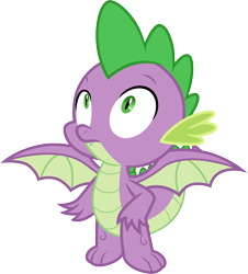 Size: 3000x3323 | Tagged: safe, artist:cloudy glow, imported from derpibooru, spike, dragon, molt down, .ai available, full body, high res, male, simple background, solo, spread wings, standing, transparent background, vector, winged spike, wings