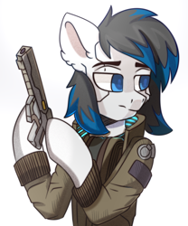 Size: 2000x2400 | Tagged: safe, artist:freak-side, imported from derpibooru, oc, oc only, earth pony, pony, gun, solo, weapon