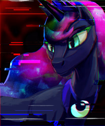 Size: 2784x3339 | Tagged: safe, artist:ciborgen, imported from derpibooru, princess luna, alicorn, pony, error, female, glitch, solo