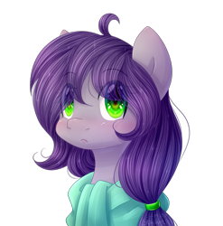 Size: 1998x2026 | Tagged: safe, artist:pony-ellie-stuart, imported from derpibooru, oc, oc only, pony, blushing, bust, commission, female, portrait, simple background, solo, transparent background, ych result