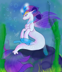 Size: 1024x1195 | Tagged: safe, artist:sashakruchkinatv, imported from derpibooru, queen novo, seapony (g4), my little pony: the movie, solo, underwater