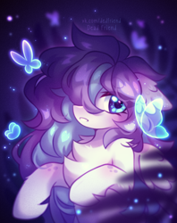 Size: 2588x3260 | Tagged: safe, artist:dedfriend, imported from derpibooru, oc, oc only, oc:butterfly effect, pegasus, pony, solo