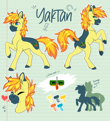 Size: 2481x2721 | Tagged: safe, artist:silkensaddle, imported from derpibooru, oc, oc:yaktan, earth pony, pony, butt, plot, reference sheet