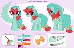 Size: 3596x2316 | Tagged: safe, artist:2pandita, imported from derpibooru, oc, pegasus, pony, female, mare, reference sheet, solo
