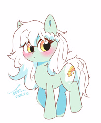 Size: 3066x3737 | Tagged: safe, artist:leo19969525, imported from derpibooru, oc, oc only, earth pony, pony, commission, cute, female, mare, ocbetes, simple background, solo, white background