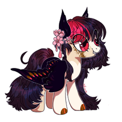 Size: 2453x2445 | Tagged: safe, artist:strangle12, imported from derpibooru, oc, oc only, pegasus, pony, base used, ear fluff, eye clipping through hair, eyelashes, female, flower, flower in hair, hoof polish, mare, pegasus oc, simple background, smiling, solo, transparent background