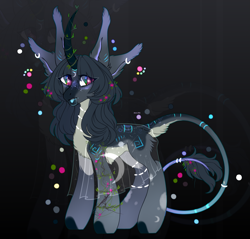 Size: 2275x2172 | Tagged: safe, artist:strangle12, imported from derpibooru, oc, oc only, pony, base used, black background, ear fluff, eyelashes, female, mare, simple background, smiling, solo, starry eyes, wingding eyes