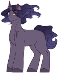 Size: 962x1213 | Tagged: safe, artist:purplegrim40, imported from derpibooru, oc, oc only, pony, unicorn, colored hooves, horn, offspring, parent:king sombra, parent:starlight glimmer, parents:starlightsombra, simple background, solo, transparent background, unicorn oc