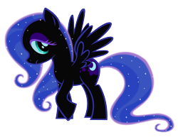 Size: 1644x1271 | Tagged: safe, artist:durpy, imported from derpibooru, fluttershy, nightmare moon, pegasus, pony, 2012, cutie mark swap, palette swap, recolor, simple background, transparent background, vector