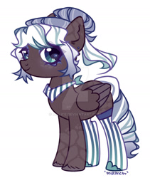 Size: 1280x1519 | Tagged: safe, artist:dillice, imported from derpibooru, oc, oc only, pegasus, pony, base used, clothes, deviantart watermark, ear fluff, female, mare, obtrusive watermark, pegasus oc, simple background, socks, solo, striped socks, unshorn fetlocks, watermark, white background, wings