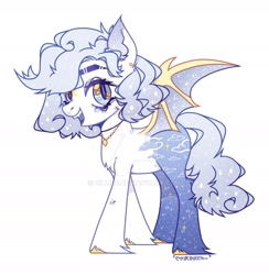 Size: 1920x1966 | Tagged: safe, artist:dillice, imported from derpibooru, oc, oc only, bat pony, pony, base used, bat pony oc, deviantart watermark, female, mare, obtrusive watermark, simple background, solo, starry wings, unshorn fetlocks, watermark, white background, wings