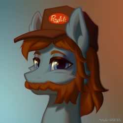 Size: 2000x2000 | Tagged: safe, artist:rrd-artist, imported from derpibooru, oc, oc only, pony, bust, facial hair, solo