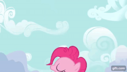 Size: 640x360 | Tagged: safe, imported from derpibooru, screencap, pinkie pie, earth pony, pony, pinkie apple pie, season 4, animated, cartoon physics, female, gravity, in which pinkie pie forgets how to gravity, mare, pinkie being pinkie, pinkie physics, solo, upside down, wavy mouth