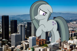 Size: 2201x1467 | Tagged: safe, artist:gamemasterluna, artist:theotterpony, imported from derpibooru, marble pie, earth pony, pony, california, female, giant pony, giantess, highrise ponies, irl, los angeles, macro, mare, photo, ponies in real life, solo, story included