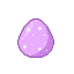 Size: 1152x1152 | Tagged: safe, artist:mariothepixelarter, imported from derpibooru, izzy moonbow, pony, unicorn, animated, cute, easter, easter egg, egg, female, g5, gif, hatching, holiday, izzybetes, mare, pixel art, simple background, solo, white background