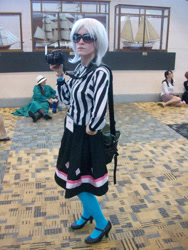 Size: 2121x2828 | Tagged: safe, artist:rjth, imported from derpibooru, photo finish, human, camera, clothes, cosplay, costume, high res, irl, irl human, otakon, otakon 2012, photo, sunglasses