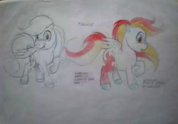 Size: 593x413 | Tagged: safe, artist:steve beaumont, imported from derpibooru, firefly, pegasus, pony, body markings, concept art, fire, g1, g1 to g3, g3, generation leap, low quality, sketch, sketch dump, solo, traditional art, what could have been