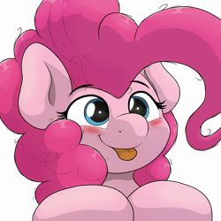 Size: 2160x2160 | Tagged: safe, artist:ljdamz1119, imported from derpibooru, pinkie pie, earth pony, pony, :p, blushing, ponk, simple background, solo, tongue out, transparent background