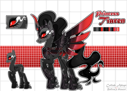 Size: 2400x1715 | Tagged: safe, artist:henori_artist, imported from derpibooru, king sombra, pony of shadows, alicorn, pony, base used, eyelashes, female, fusion, hoof polish, makeup, mare, reference sheet, sombra eyes