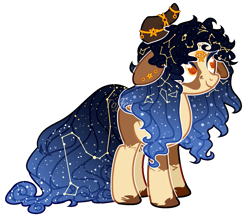 Size: 1365x1189 | Tagged: safe, artist:toffeelavender, imported from derpibooru, oc, oc only, earth pony, pony, base used, constellation, earth pony oc, ethereal mane, eyelashes, female, floppy ears, mare, simple background, smiling, solo, starry mane, transparent background