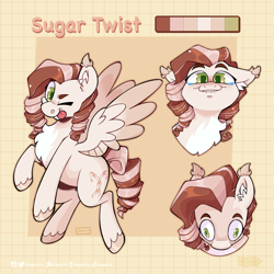 Size: 3000x3000 | Tagged: safe, artist:3ggmilky, imported from derpibooru, oc, oc only, oc:sugar twist, pegasus, pony, solo