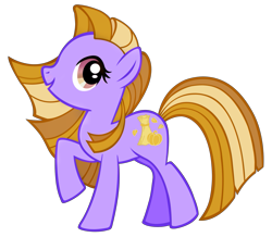 Size: 1237x1080 | Tagged: safe, artist:vernorexia, edit, imported from derpibooru, vector edit, autumn crisp, earth pony, pony, blonde, brown mane, g3, g3 to g4, g4, generation leap, i can't believe it's not hasbro studios, multicolored mane, pink eyes, purple coat, raised hoof, show accurate, simple background, solo, straight mane, transparent background, vector