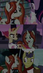 Size: 1280x2160 | Tagged: safe, edit, edited screencap, editor:jerryakiraclassics19, imported from twibooru, screencap, crackle cosette, fire flare, queen chrysalis, stove comet, twilight sparkle, alicorn, pony, unicorn, the ending of the end, the mean 6, the summer sun setback, '90s, camera, disguise, disguised changeling, female, image, male, mare, open mouth, png, stallion, twilight sparkle (alicorn)